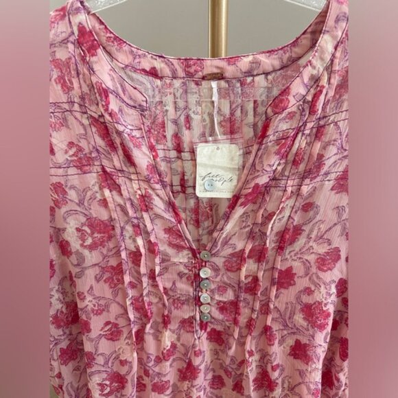 Free People “See It Through” Pink Floral Maxi Dress – Size Small (BNWT) - Picture 5 of 11